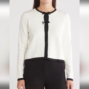 Adrianna Papell Mini Bow Cardigan